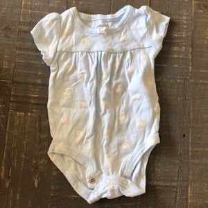 Light blue Carters swan onsie